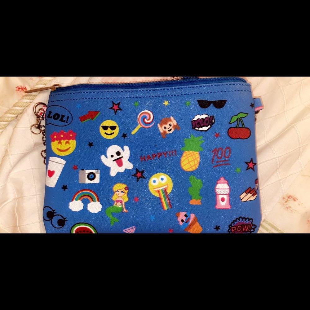 Bari Lynn Blue Accessory Bag